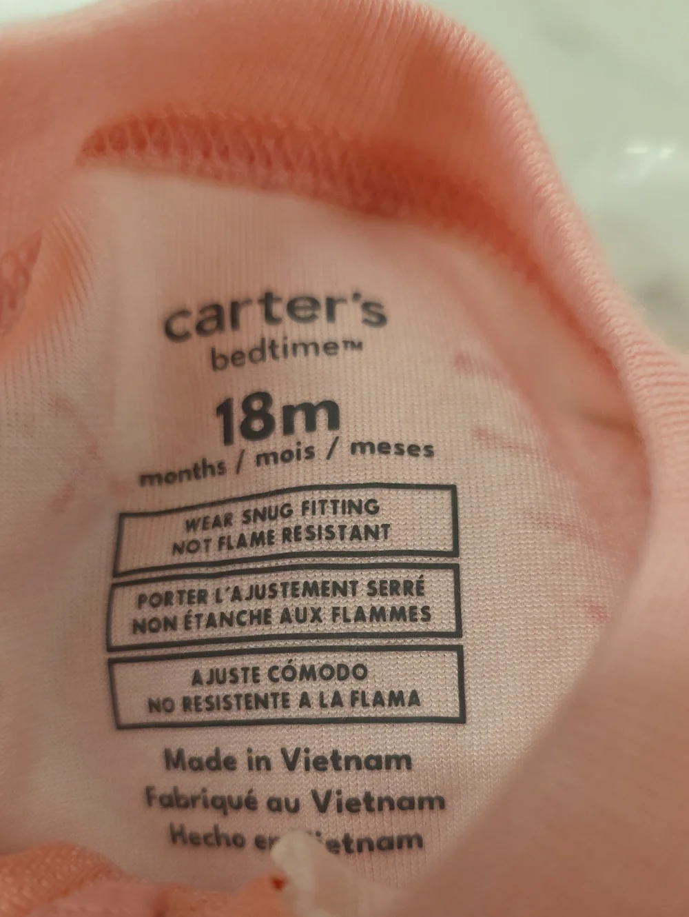 Carters Footed Pink Christmas Sleeper Girls 18 Months